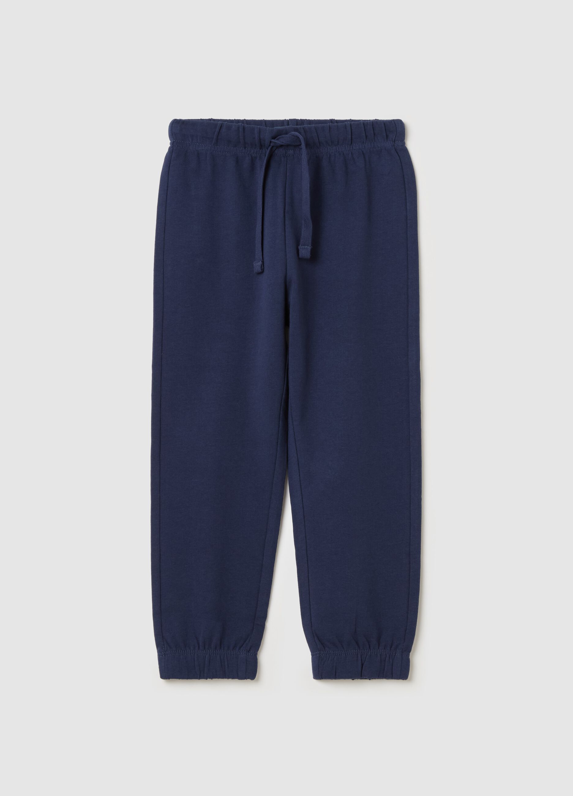 Joggers with drawstring and elasticated trims