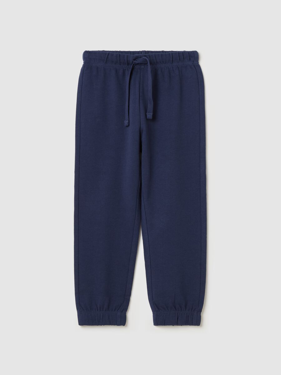 Joggers with drawstring and elasticated trims_0