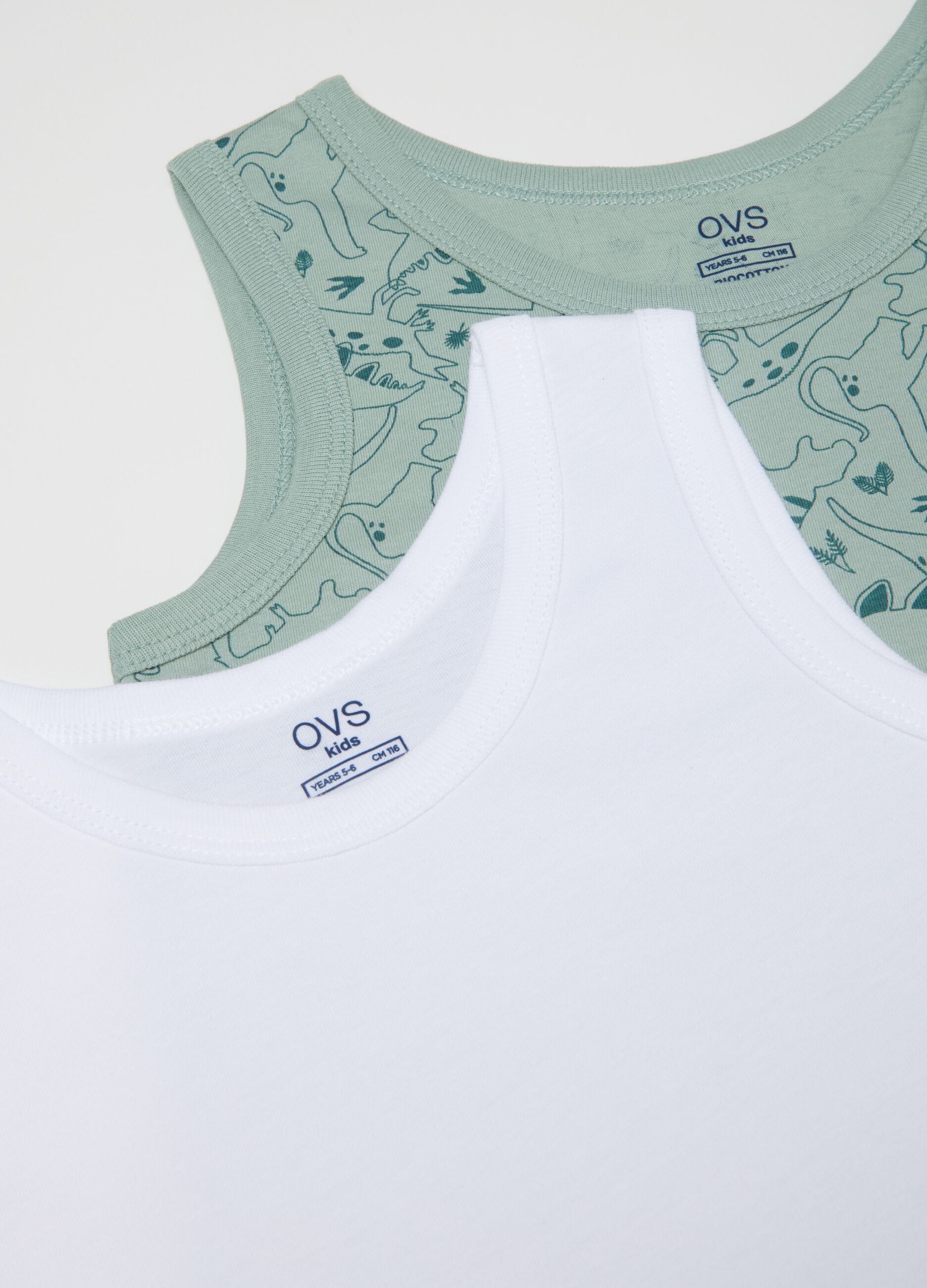 Pack of children's cotton vests in multicolour