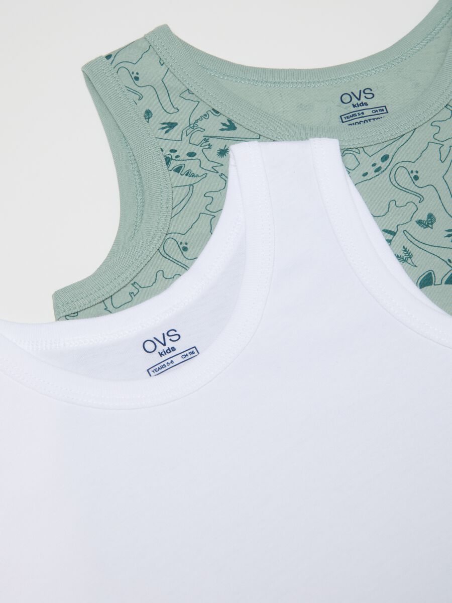 Pack of children's cotton vests in multicolour_2