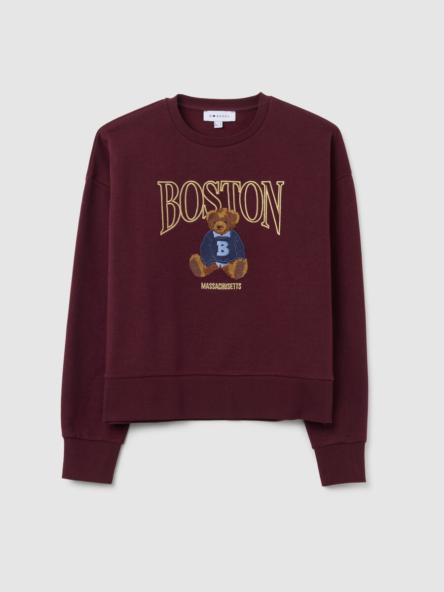Felpa in misto cotone rossa regular fit_4