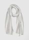 White pure cotton scarf with multicolour stripes_0