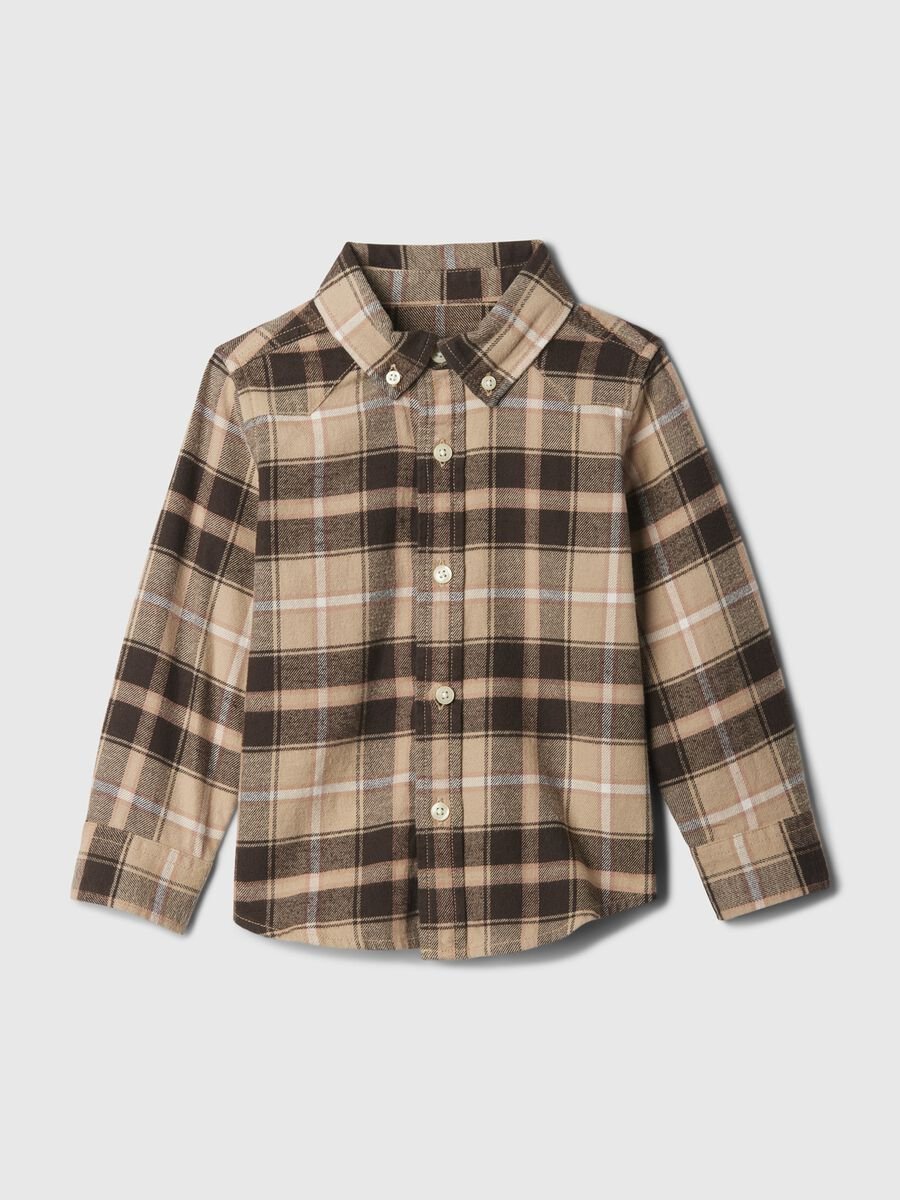Camicia in flanella con fantasia check_0