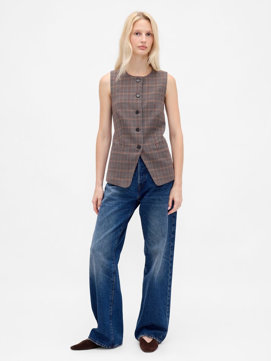 Multicolor vest in stretch fabric_3
