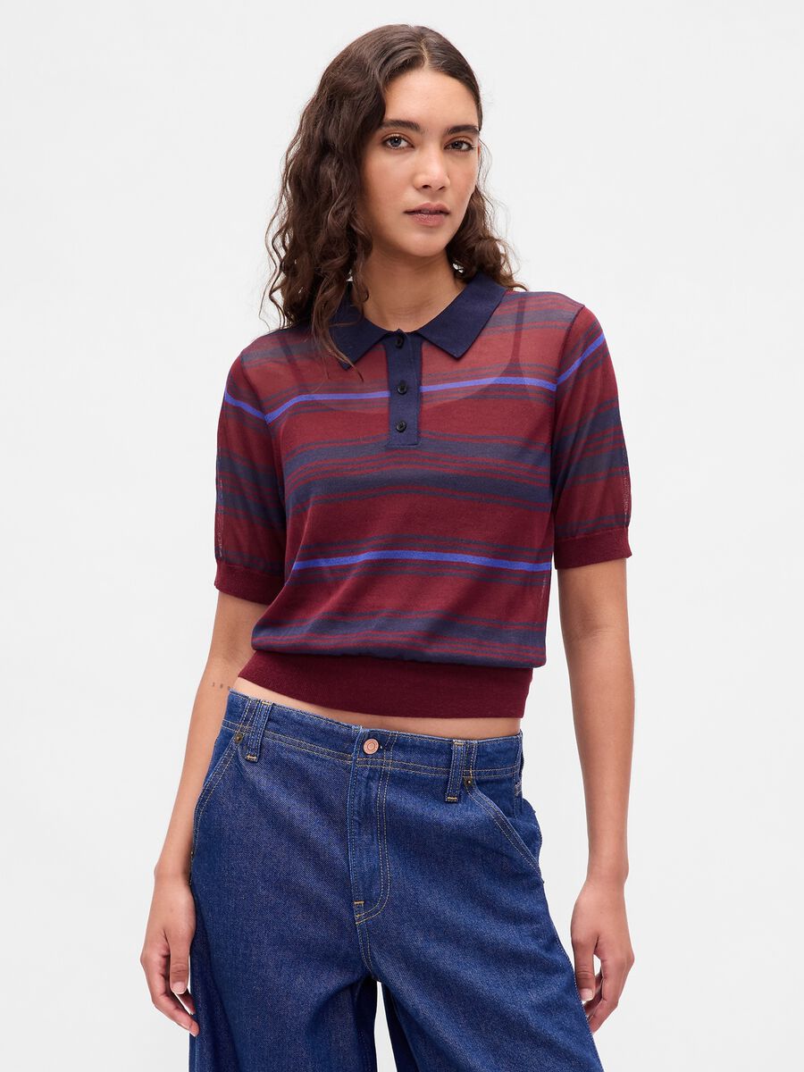 Polo a maniche corte in maglia_0