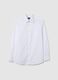 Men's white easy iron cotton blend shirt_4