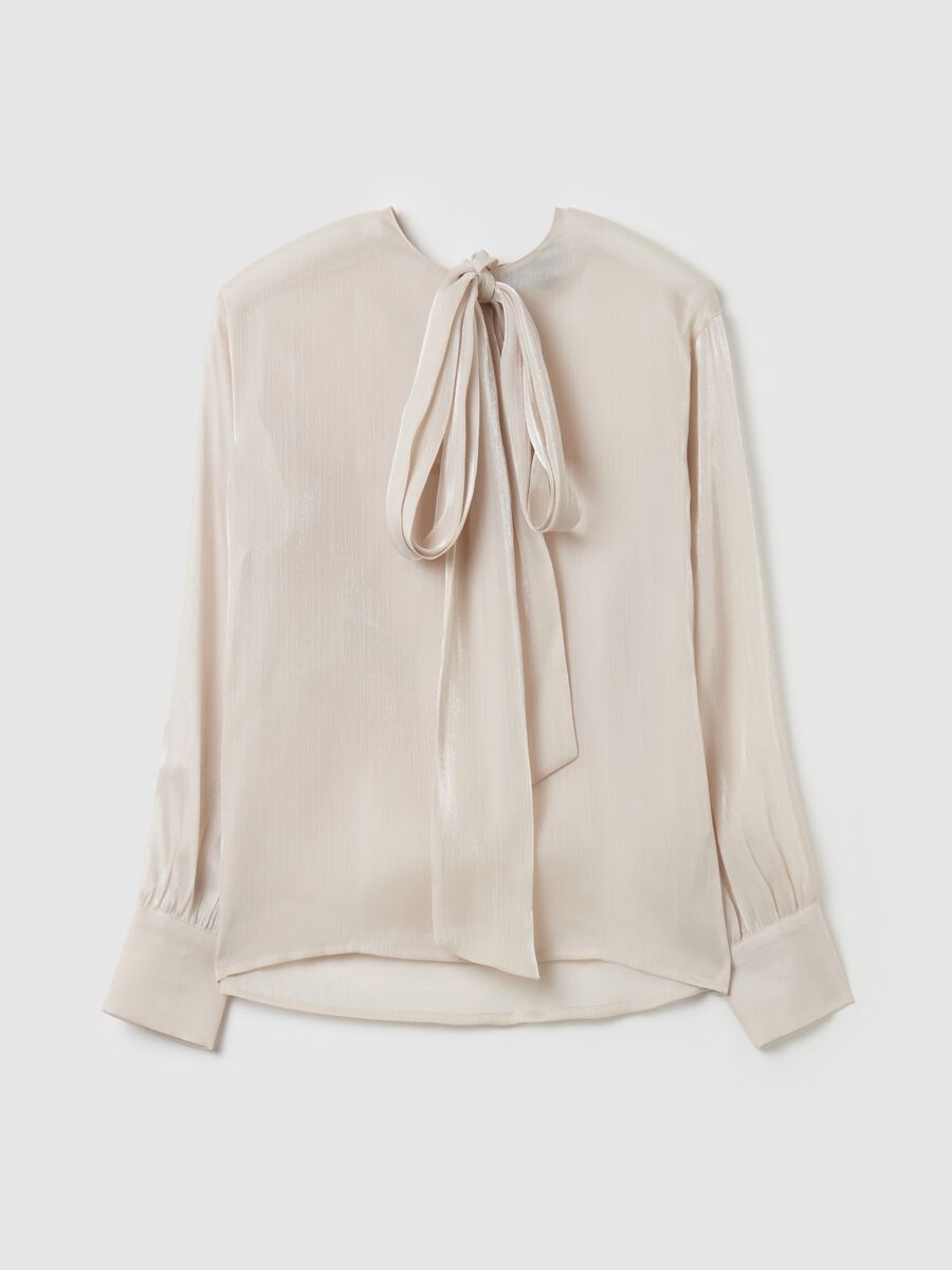 Shirt with bow foulard_4