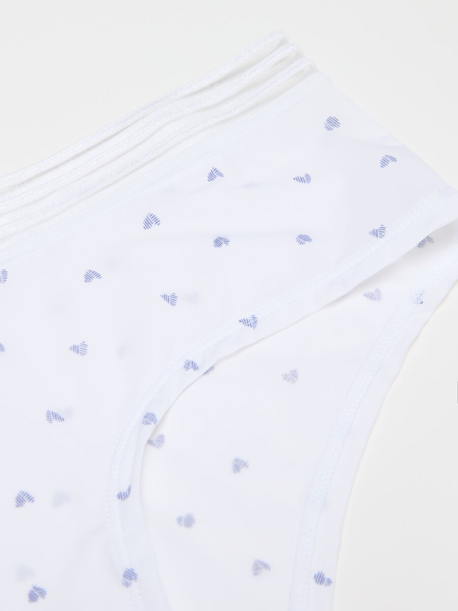 Microfibre French knickers with striped elastic_1