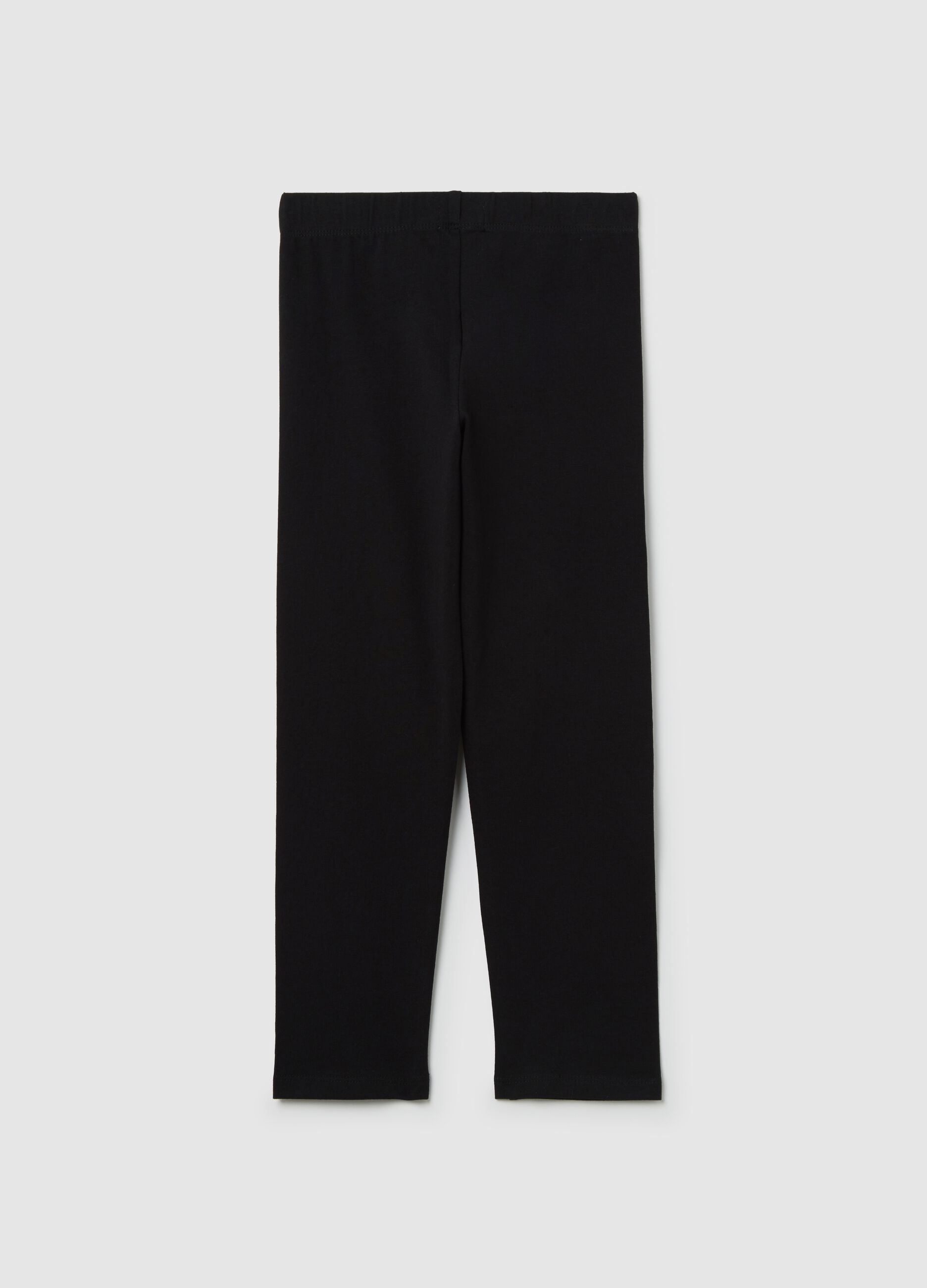 Black three-quarter stretch leggings