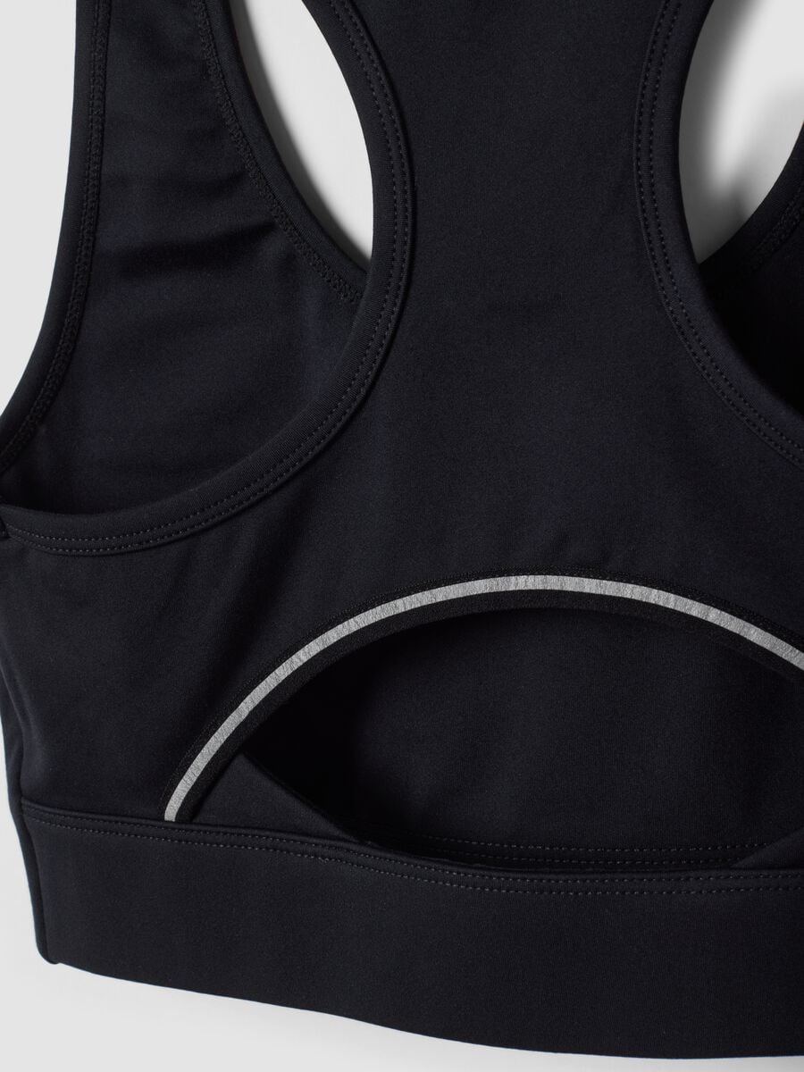 Reggiseno sportivo nero in tessuto elasticizzato_6