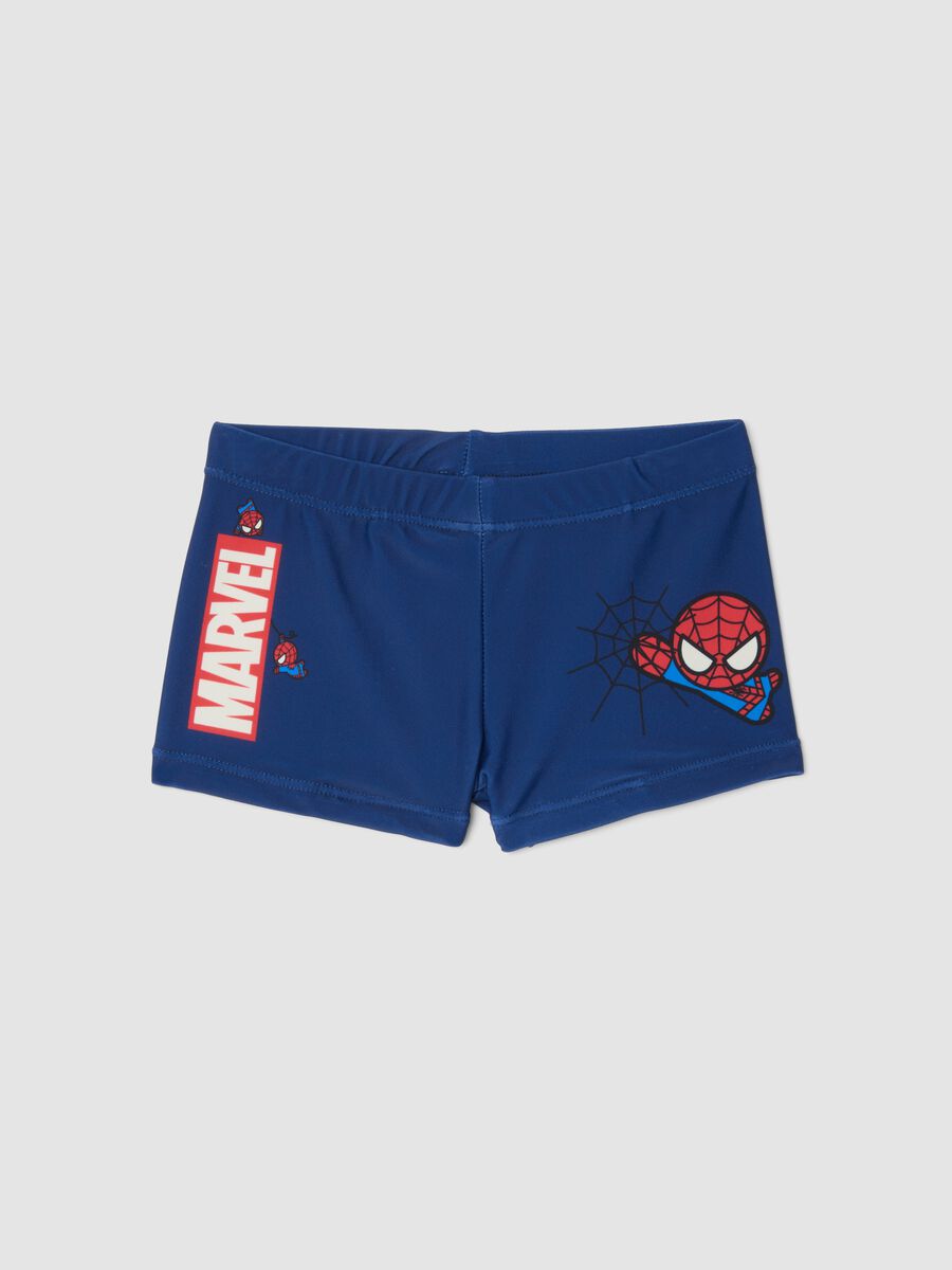 Blue stretch swim boxer shorts_0