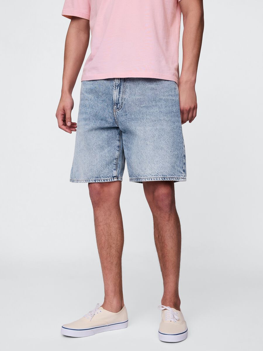 Blue Denim Bermuda Shorts_1