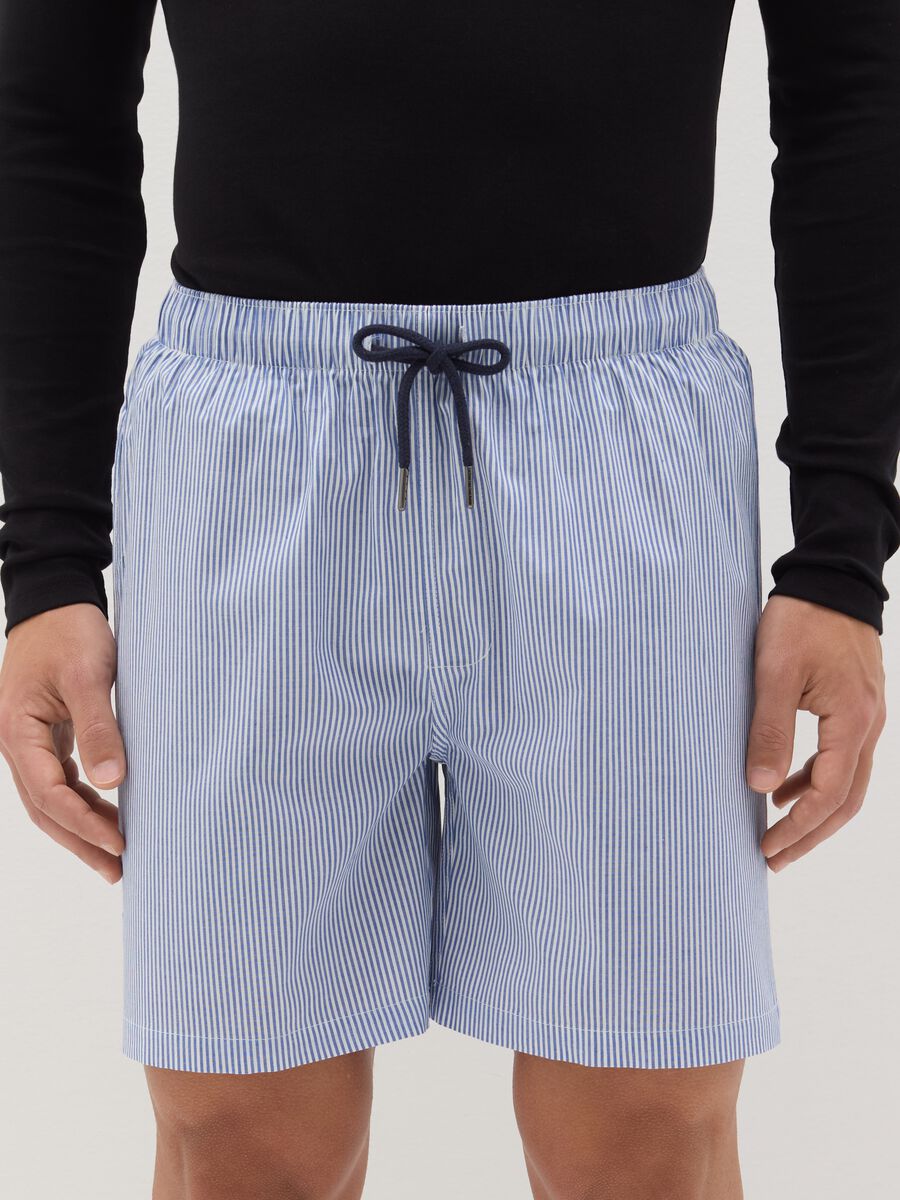 Pyjama shorts in patterned cotton_1