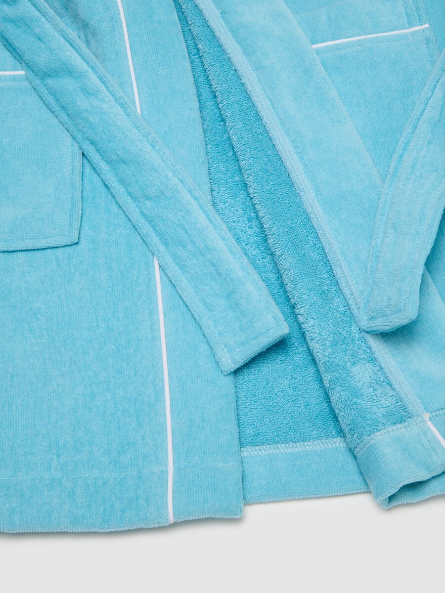 Multicolour Boys' Pure Cotton Hooded Bathrobe_2