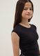 Girls' Black Stretch Cotton Slim Fit T-shirt_2