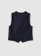 Boys' regular fit blue stretch cotton waistcoat_4