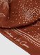 Bandana in puro cotone marrone con motivi floreali_2