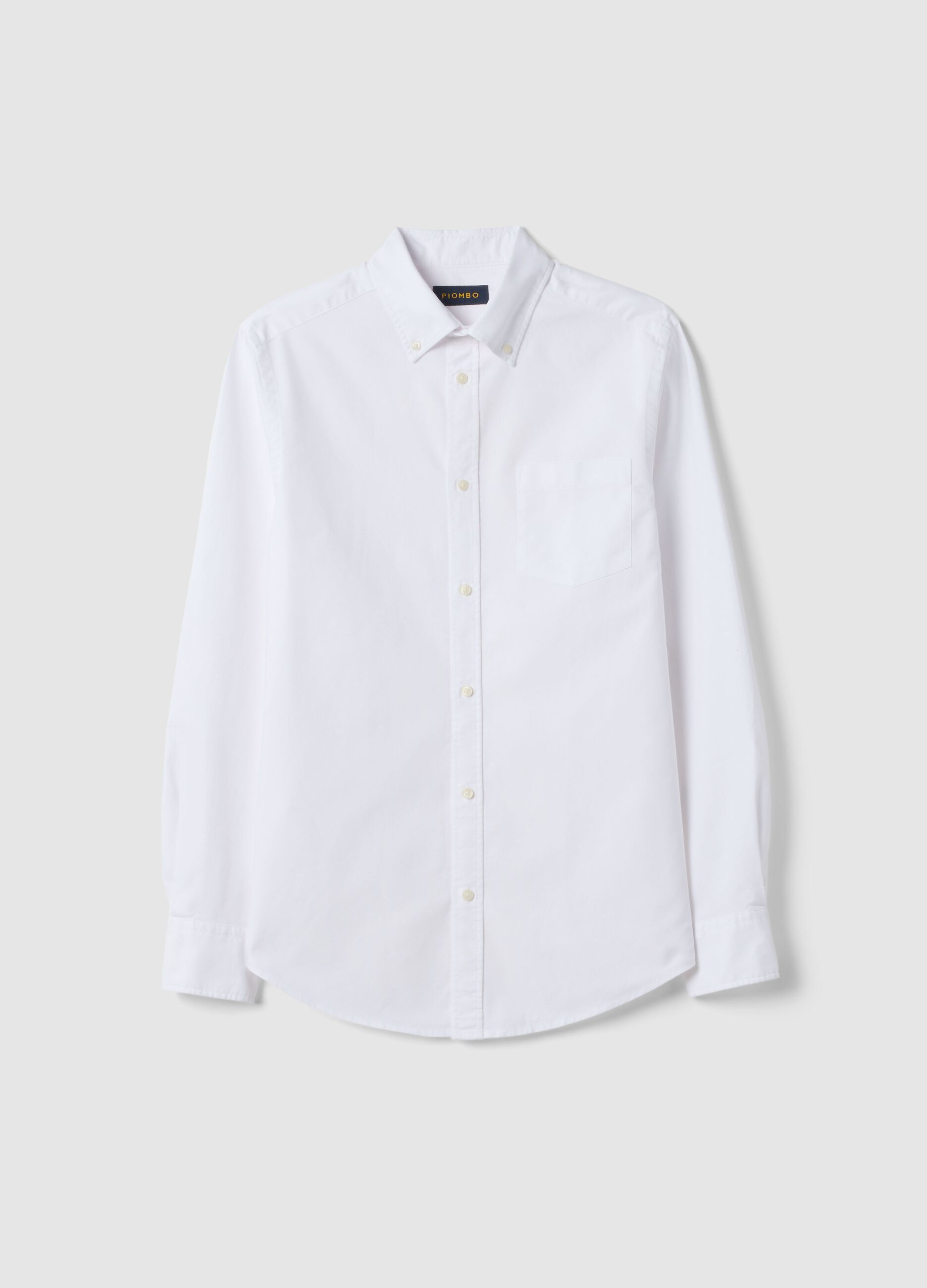 White pure cotton regular fit shirt