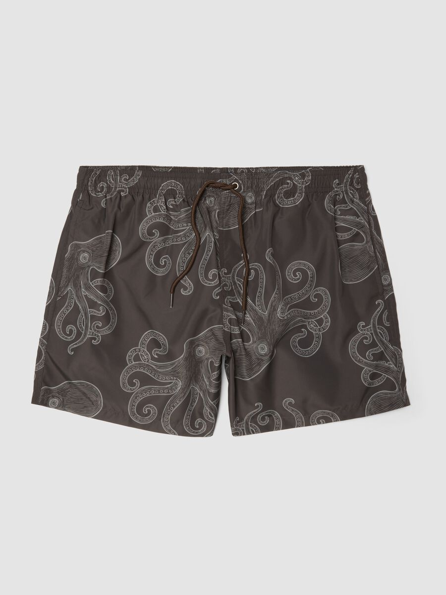 Boxer mare marrone con stampa all over_0