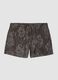 Brown swim shorts with all-over print_0