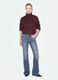 Blue stretch cotton flare jeans_0