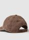 Brown pure cotton baseball cap with embroidery_1