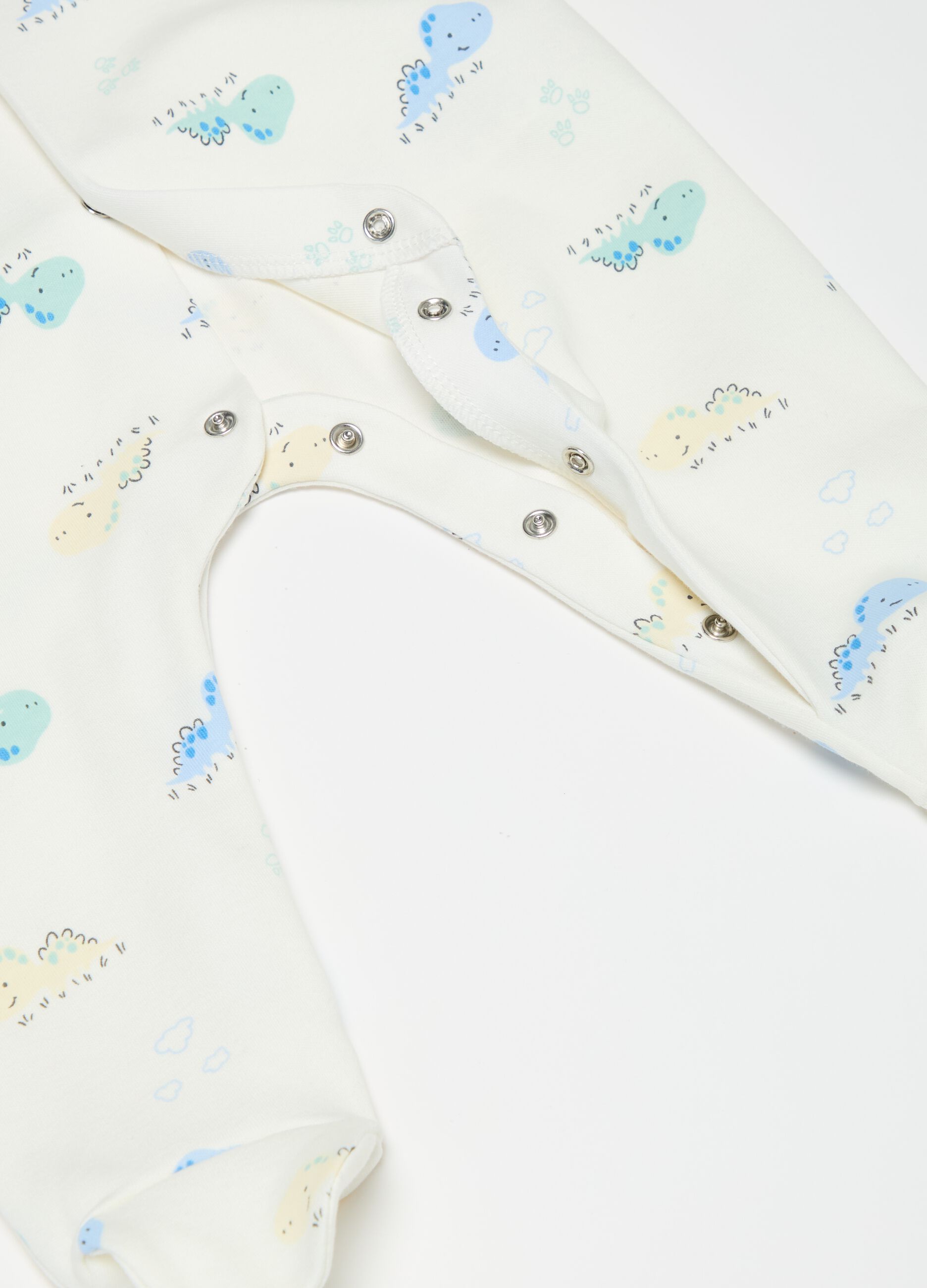 Two-pack onesies in organic cotton with feet