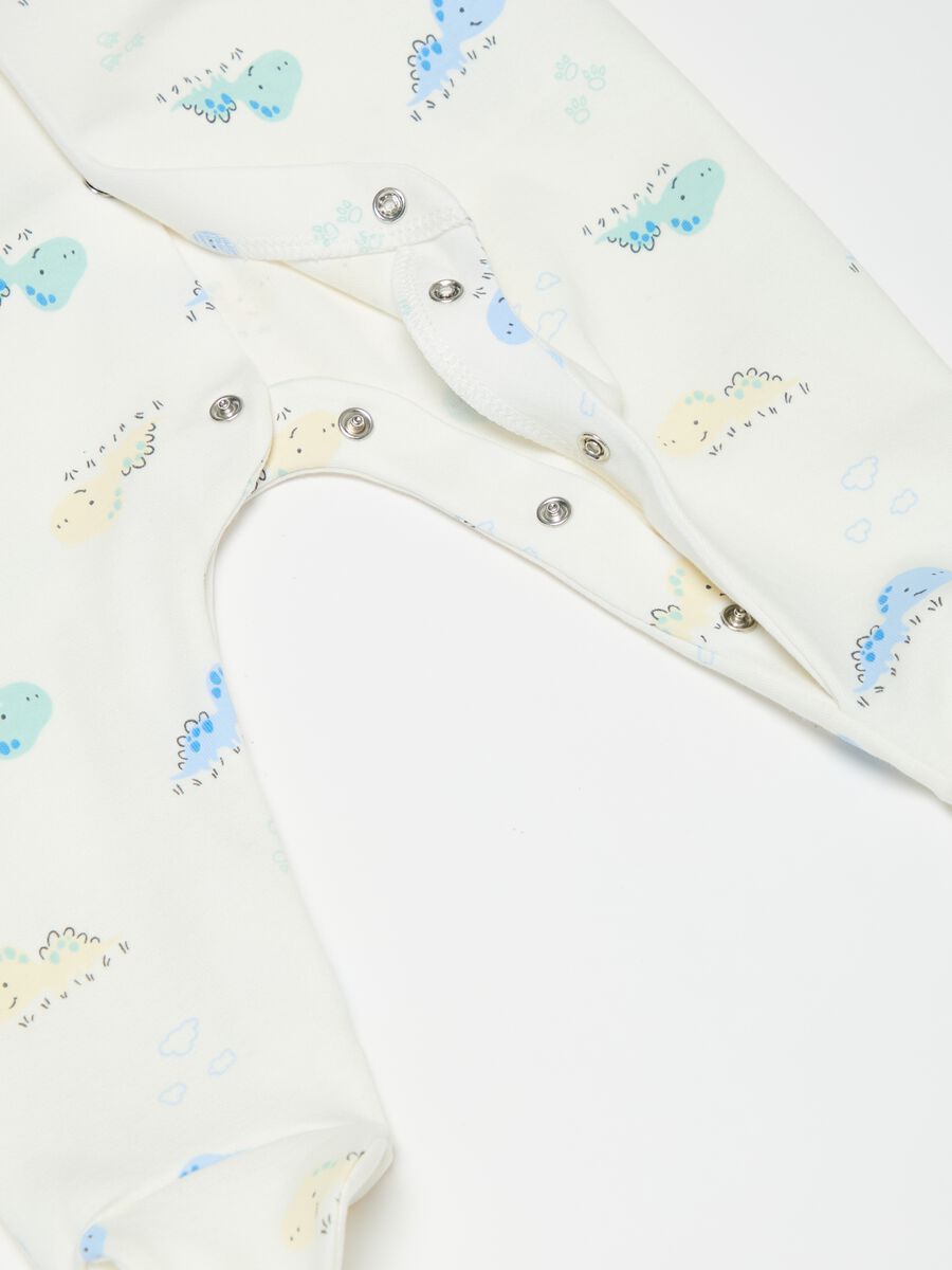 Two-pack onesies in organic cotton with feet_2