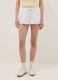 White cotton-blend regular-fit shorts with drawstring_1