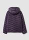 Giacca Ultralight viola trapuntata con cappuccio e zip_1