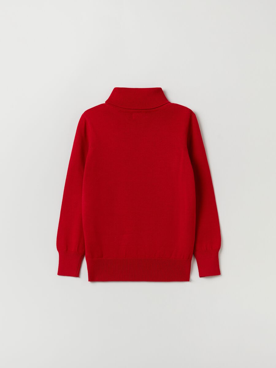 Pullover in maglia a collo alto_1
