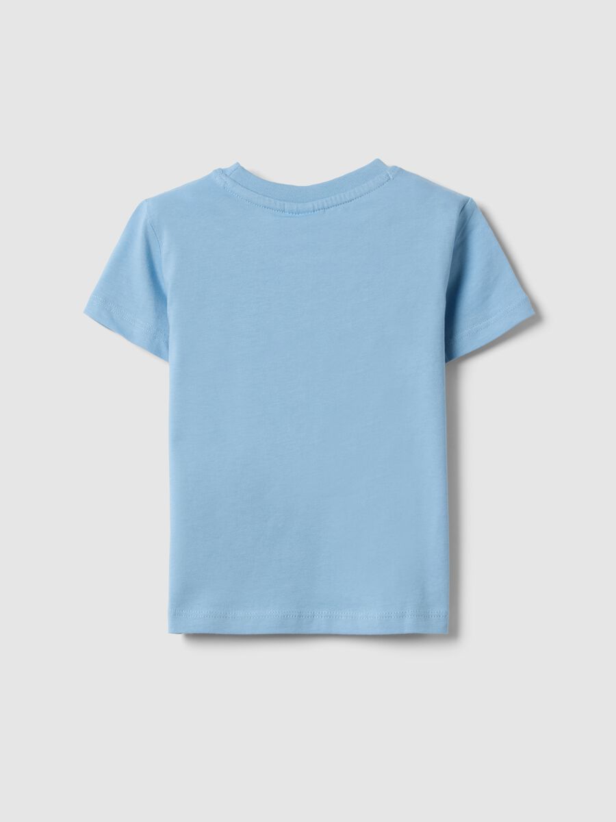 T-shirt in puro cotone azzurra da bimbo regular fit con stampa_1