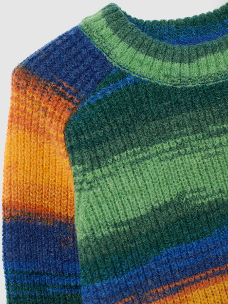 Boys' multicolour striped oversized jumper_2