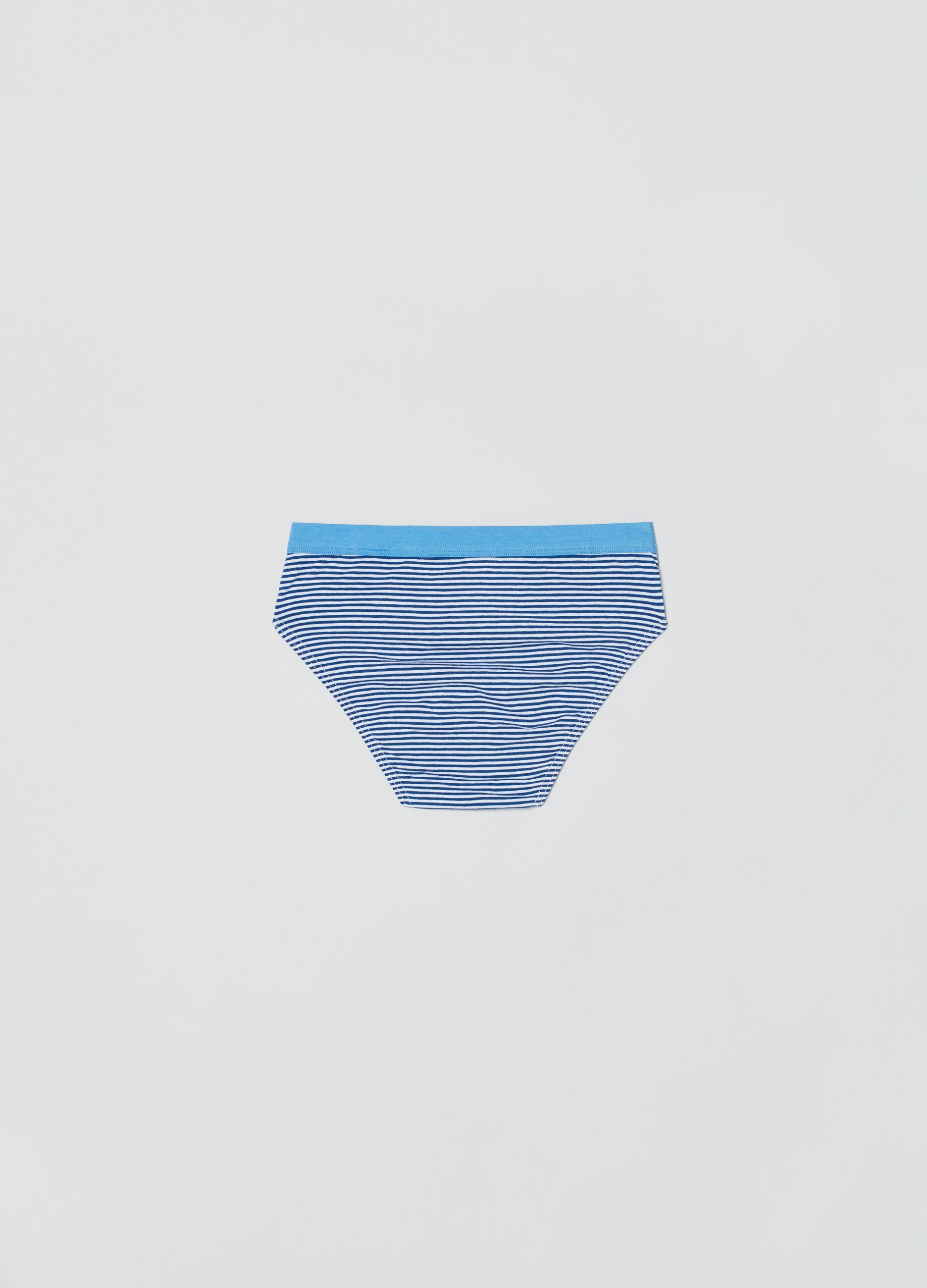 Slip in cotone biologico a righe _1