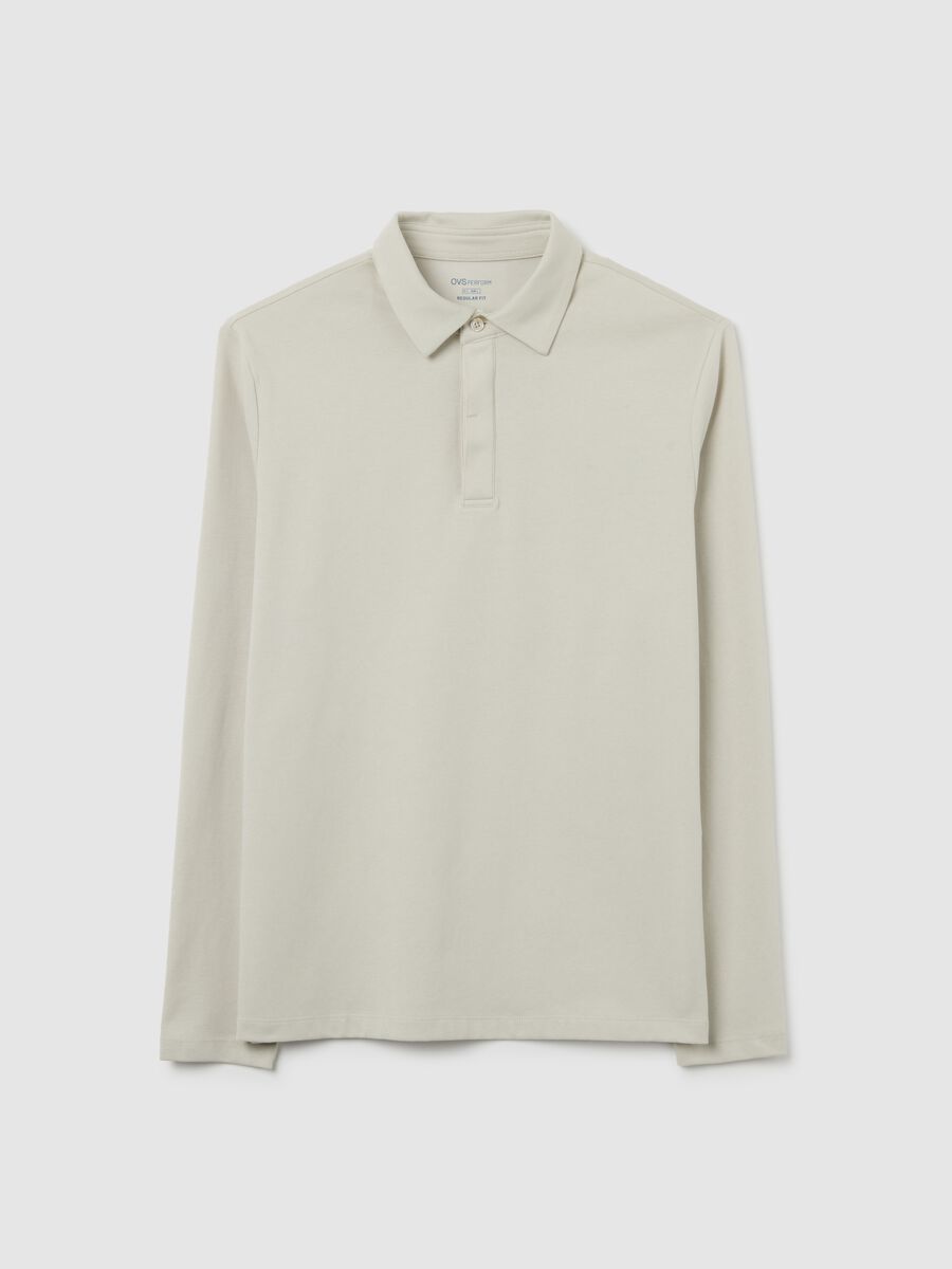 Polo in misto cotone beige regular fit_4