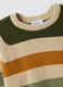 Boys&rsquo; multicolour striped cotton-blend jumper with buttons, regular fit_2
