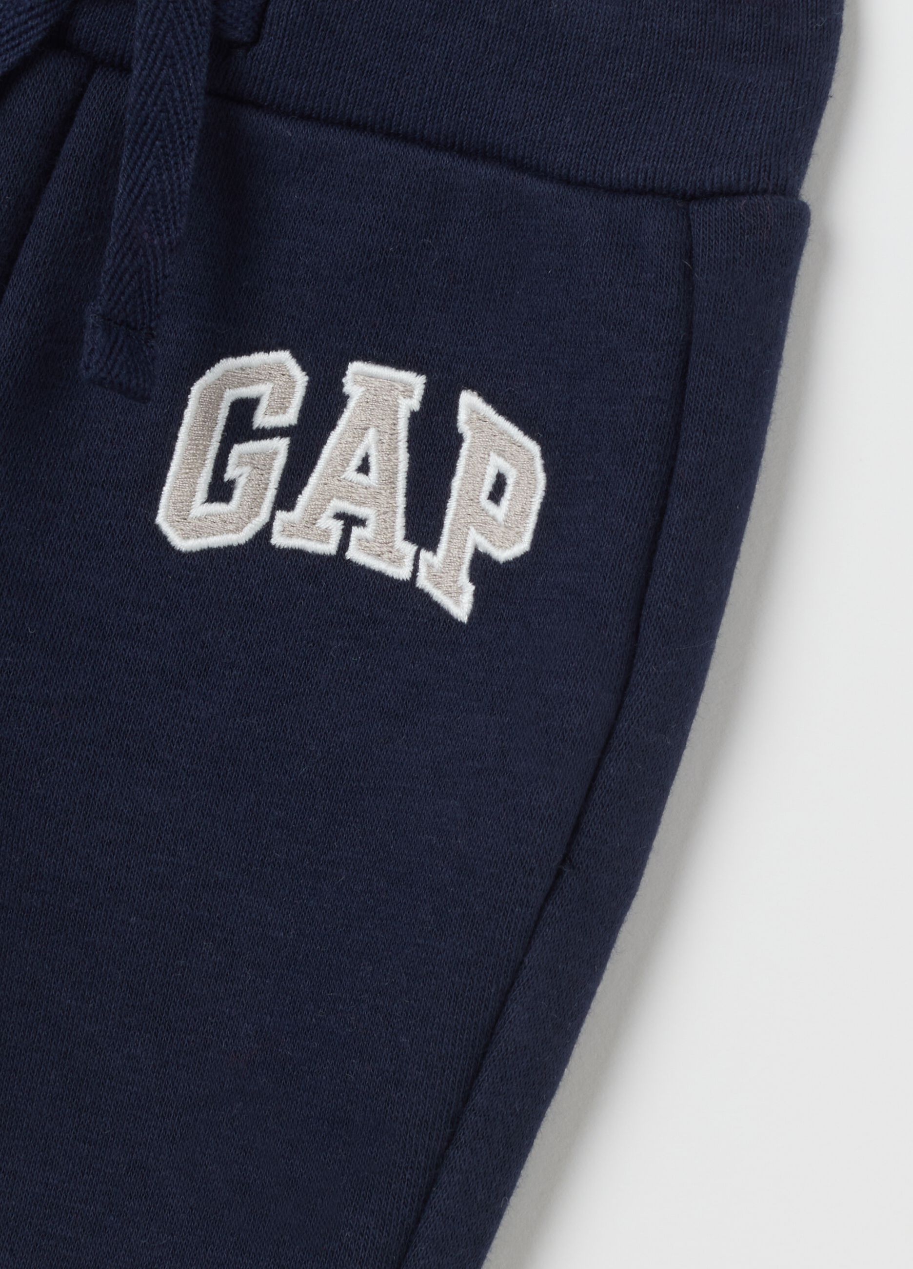 Fleece joggers with logo embroidery