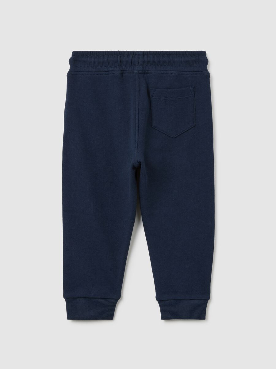 Children's blue pure cotton jogger trousers regular fit_1