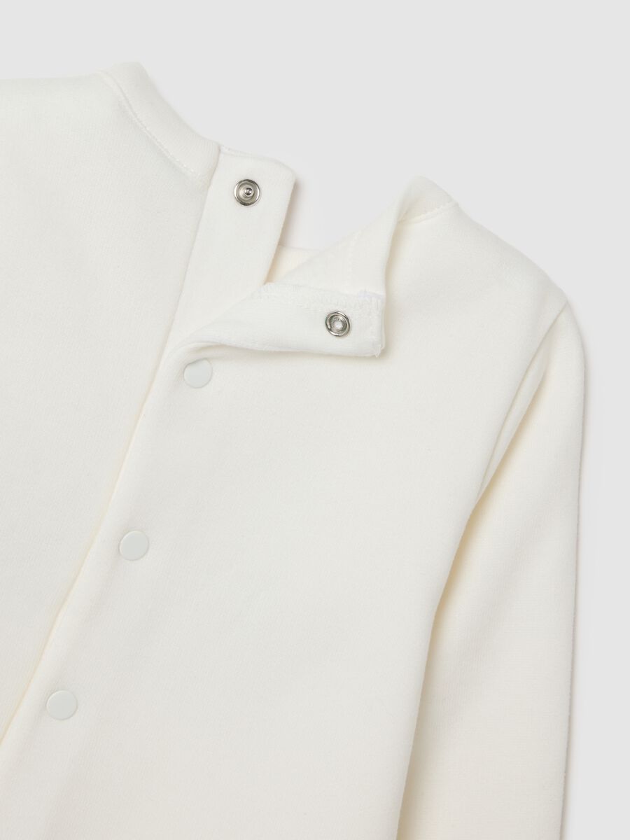 White Cotton Babygrow for Newborn_3