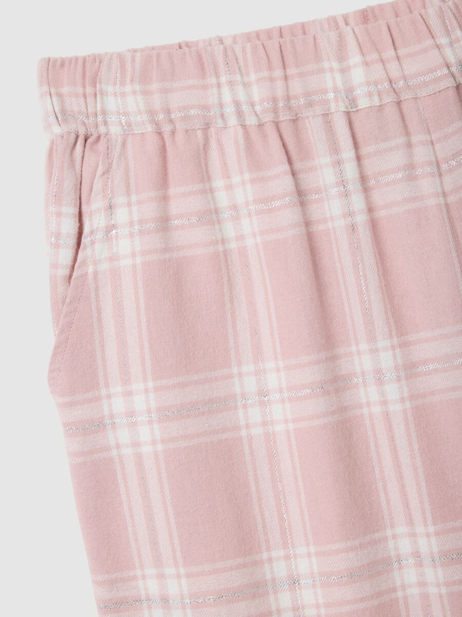 Pink Flannel Pyjama Trousers Regular Fit_5