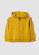 Yellow relaxed-fit hoodie in 100% organic cotton_0