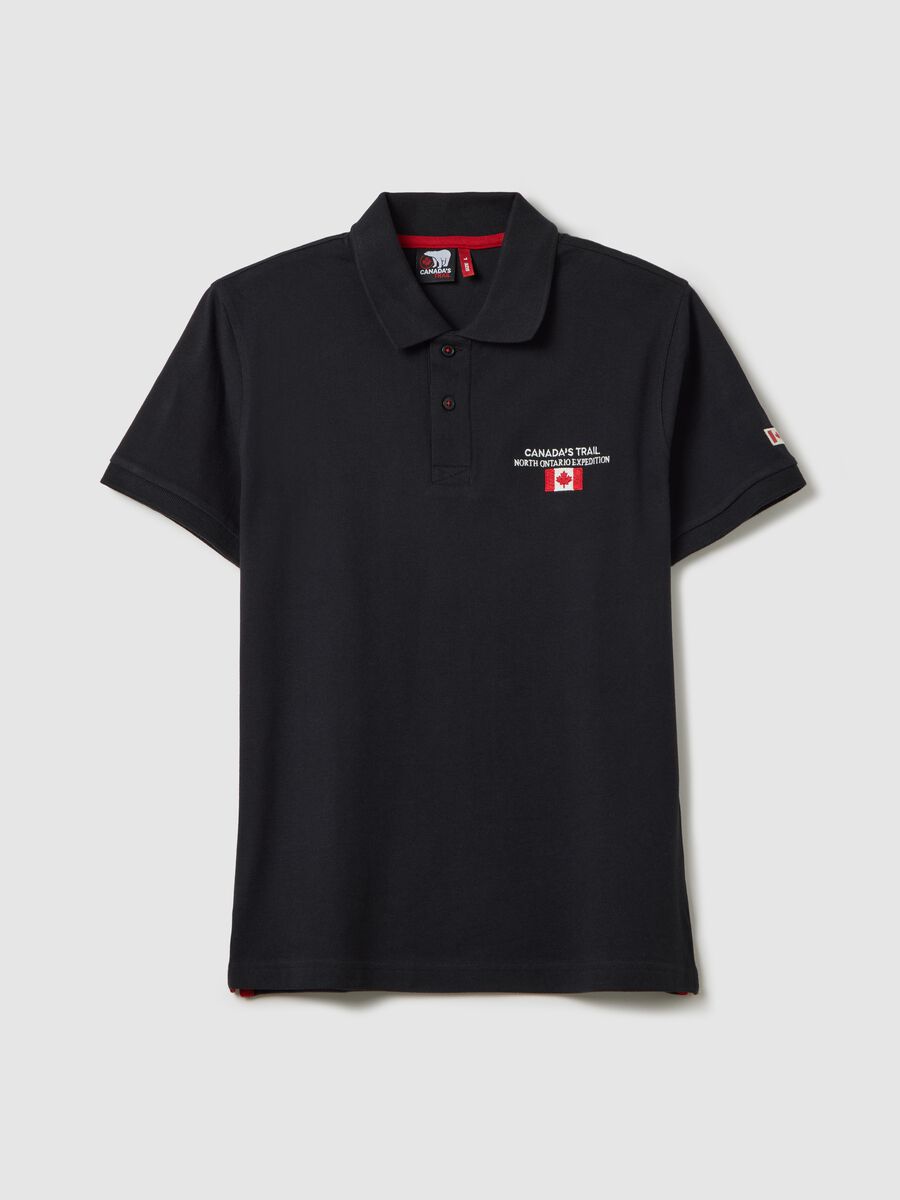 Piquet polo shirt with embroidered logo_4