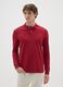 Red regular fit pure cotton polo_0