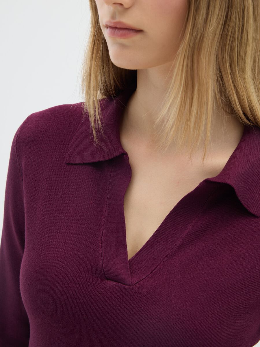 Regular Fit Purple Sweater_3