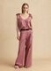 Pink stretch-cotton blouse with tie shoulder straps_1