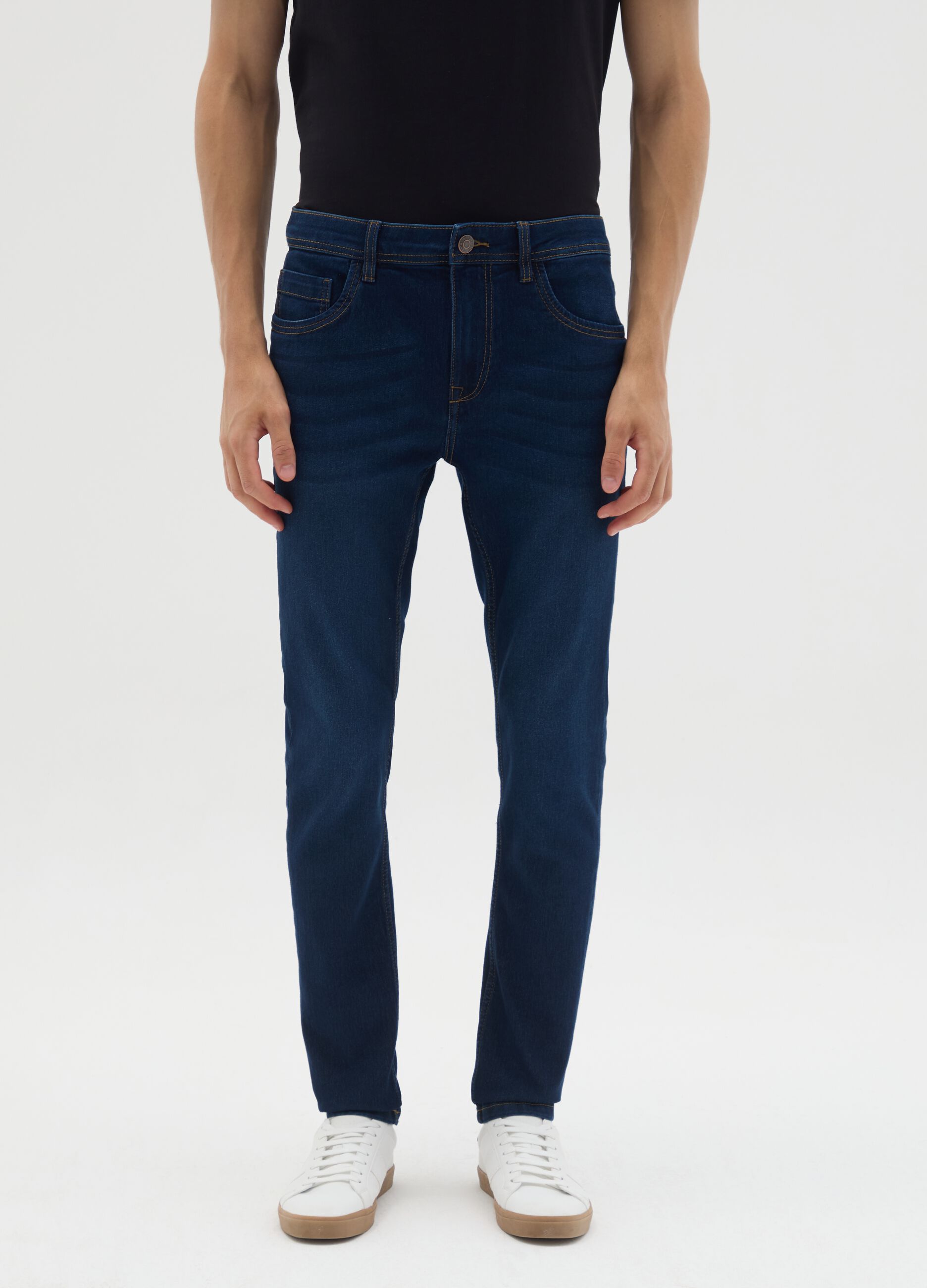 Men's Super Skinny Blue Denim Jeans