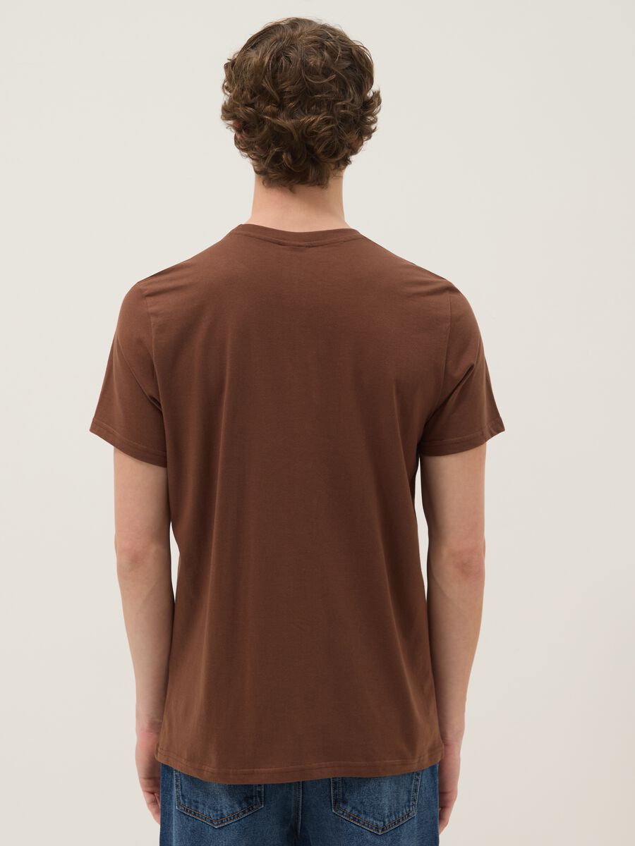 Brown pure cotton Hard Rock Cafe print T-shirt, regular fit_2