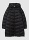 Black padded jacket with hood in technical fabric_4