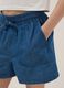 Girls' Pure Cotton Blue Denim Regular Fit Shorts_2