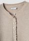 Beige viscose-blend cardigan with ruffles, regular fit_1